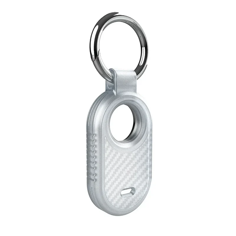 Carbon Fiber Style Case For Samsung Galaxy Smart Tag 2 Locator Anti-lost Backpack Keychain TPU Soft Silicone Protect Back Cover