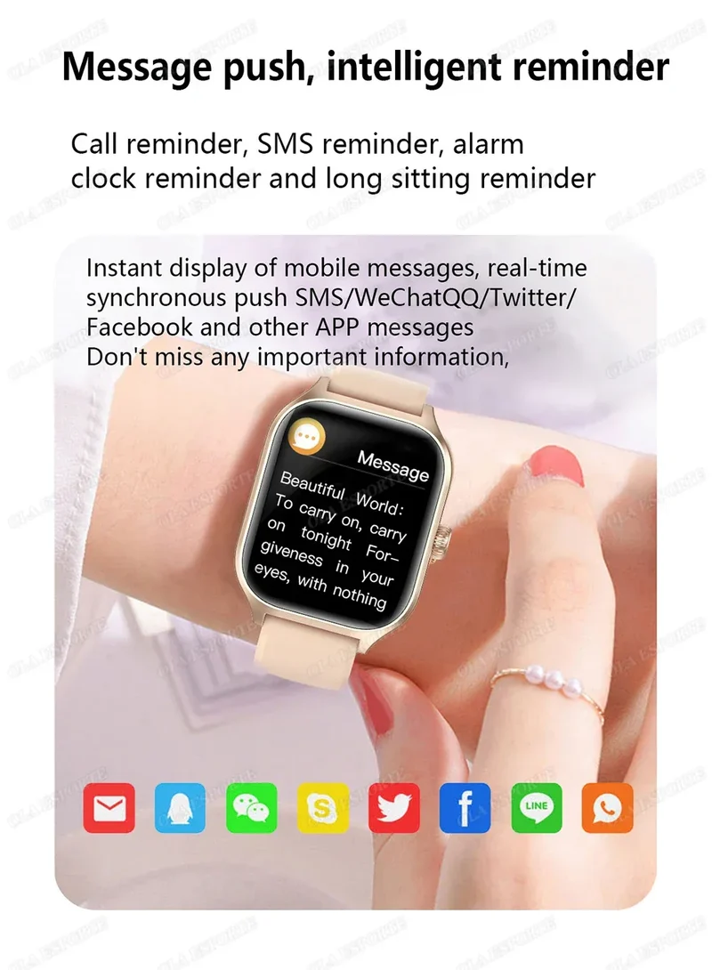 2.01'' Sports SmartWatch Fitness Clock Health Monitor Waterproof Smartwatch Wireless Call Watches For Men Women IOS Andriod 2025