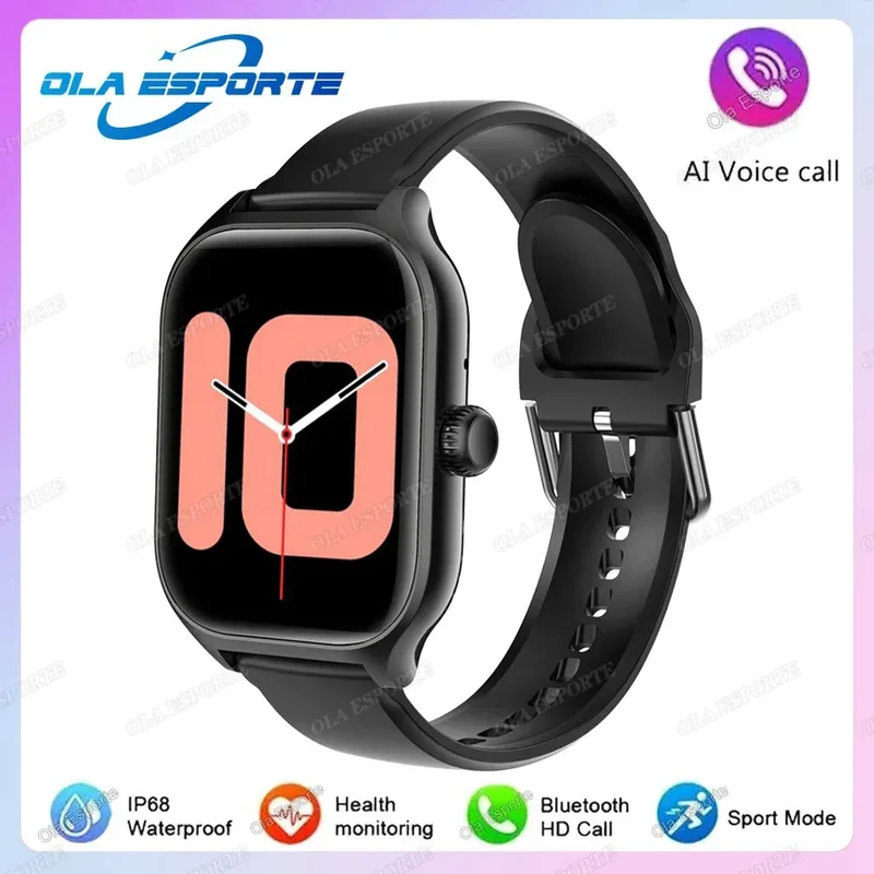 2.01'' Sports SmartWatch Fitness Clock Health Monitor Waterproof Smartwatch Wireless Call Watches For Men Women IOS Andriod 2025