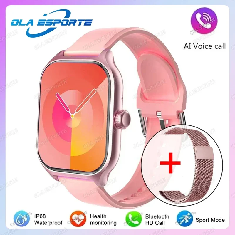 2.01'' Sports SmartWatch Fitness Clock Health Monitor Waterproof Smartwatch Wireless Call Watches For Men Women IOS Andriod 2025