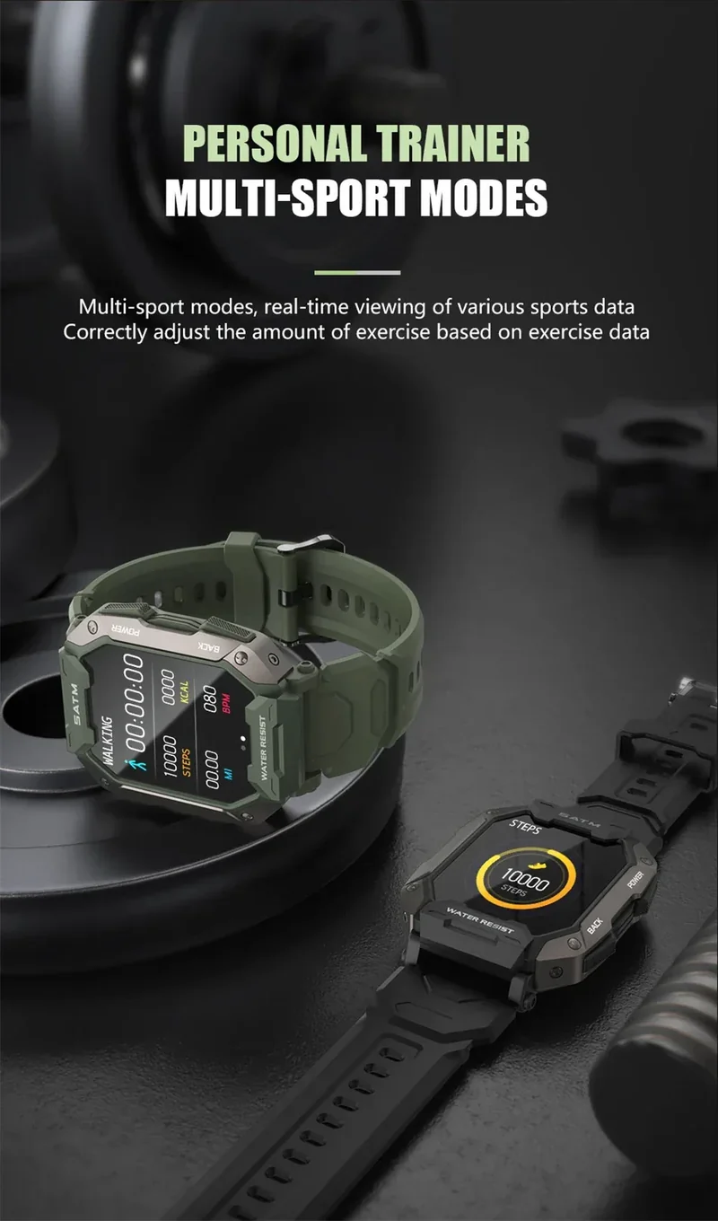 Smart Watch Men Swim IP68 ATM Waterproof Smart Clock Outdoor Sports Fitness Tracker Health Monitor Smartwatch For Android IOS