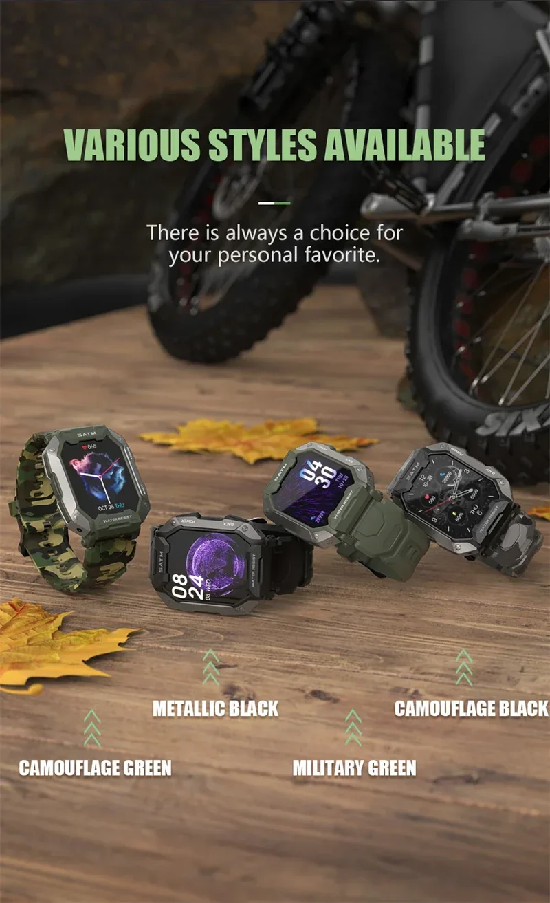 Smart Watch Men Swim IP68 ATM Waterproof Smart Clock Outdoor Sports Fitness Tracker Health Monitor Smartwatch For Android IOS