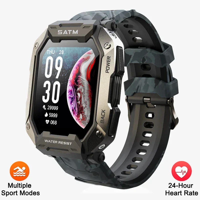Smart Watch Men Swim IP68 ATM Waterproof Smart Clock Outdoor Sports Fitness Tracker Health Monitor Smartwatch For Android IOS