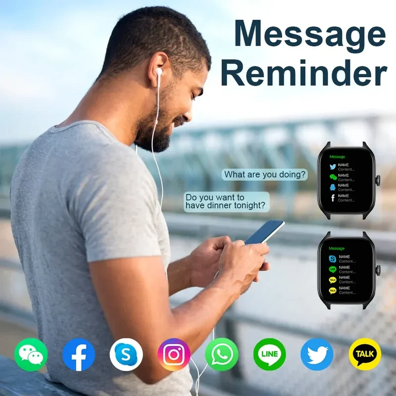 LAXASFIT 2025 New H9 Smartwatch Dial to Answer Calls Calorie Tracking Heart Rate Blood Oxygen Monitoring Bluetooth Smartwatch