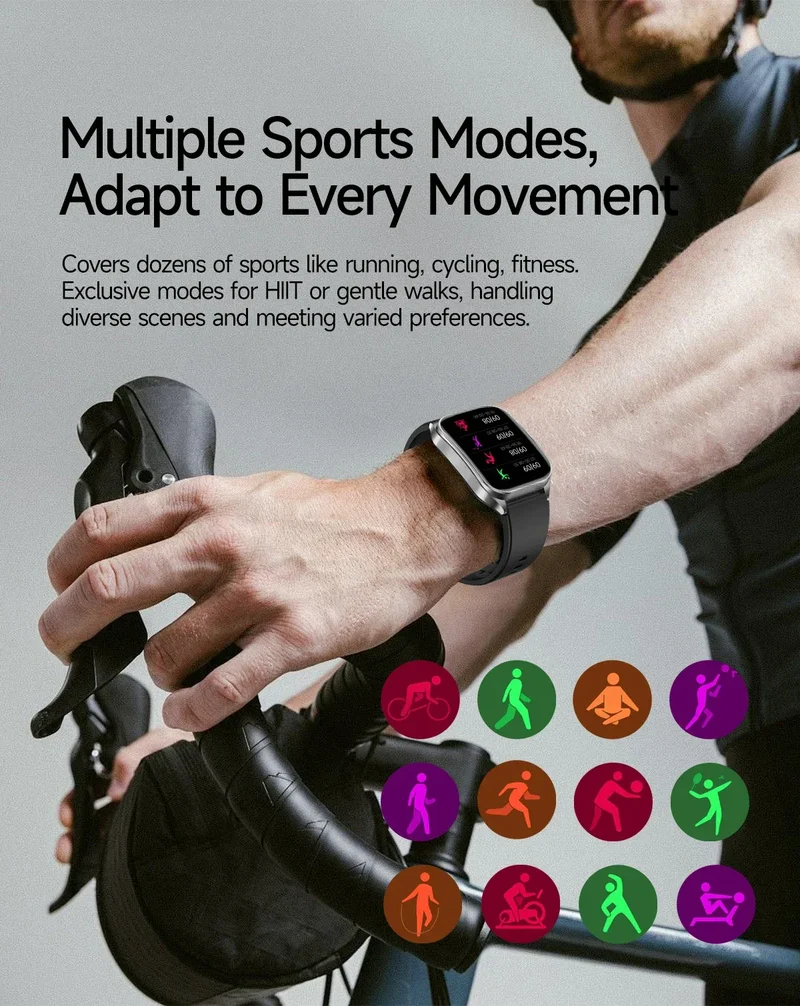 New 650nm Dual probe laser Health Smart Watch ECG+PPG Blood pressure Uric Acid Blood lipids AMOLED Physical therapy Smartwatches