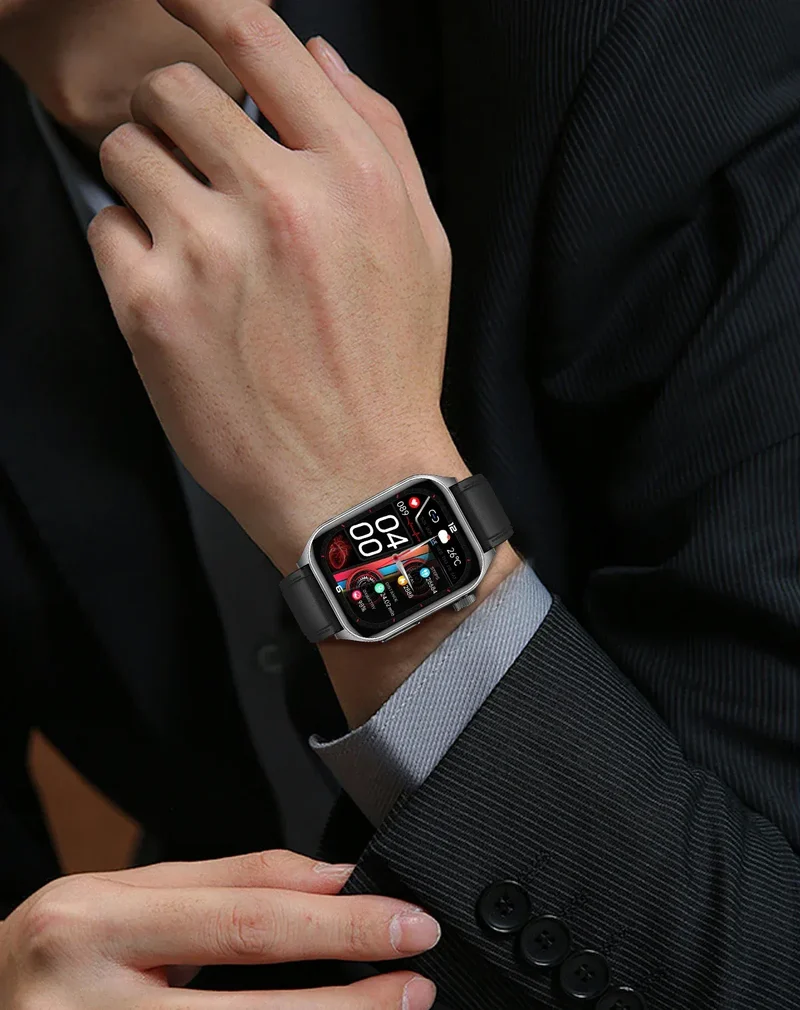 New 650nm Dual probe laser Health Smart Watch ECG+PPG Blood pressure Uric Acid Blood lipids AMOLED Physical therapy Smartwatches