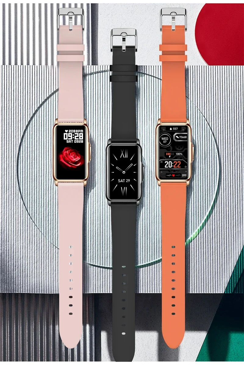 LIGE New Fashion Smart Watch Ladies Message Push Blood Pressure DIY Custom Dial Sports Bracelet Waterproof Men Smartwatch Women