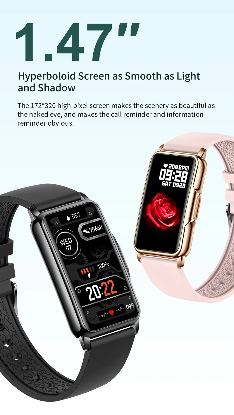 LIGE Women Smart Band Men Watch 1.47 inch Full Touch Heart Rate Sport Fitness Smartwatch New Outdoor Smart Bracelet Ladies 2025