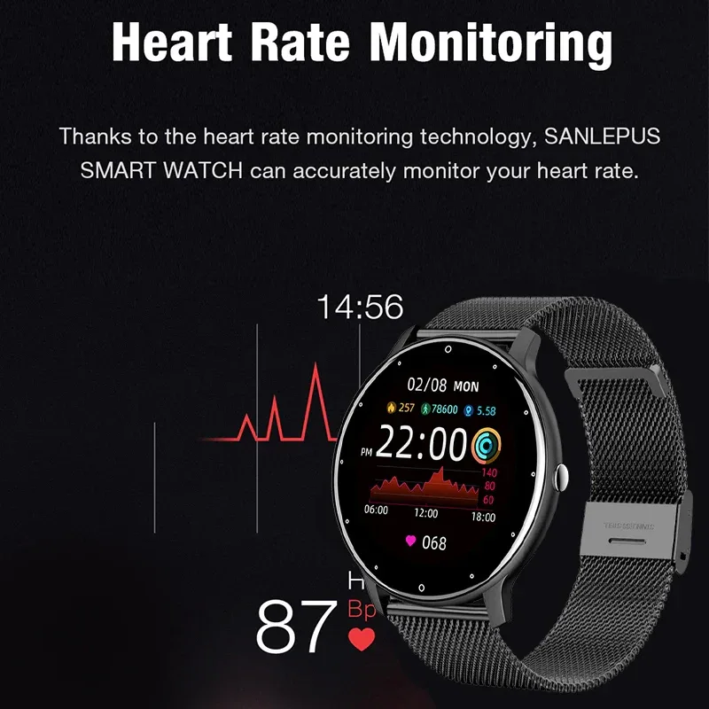 LIGE 2025 Smart watch Ladies Full touch Screen Sports Fitness watch IP67 waterproof Bluetooth For Android iOS Smart watch Female