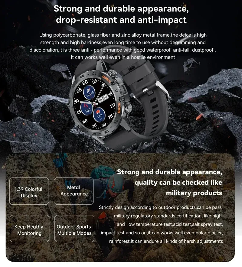 LIGE 2025 ECG+PPG Smart Watch Men 466*466 AMOLED Screen Heart Rate Blood Pressure Body Fat Monitor Bluetooth Call NFC Smartwatch