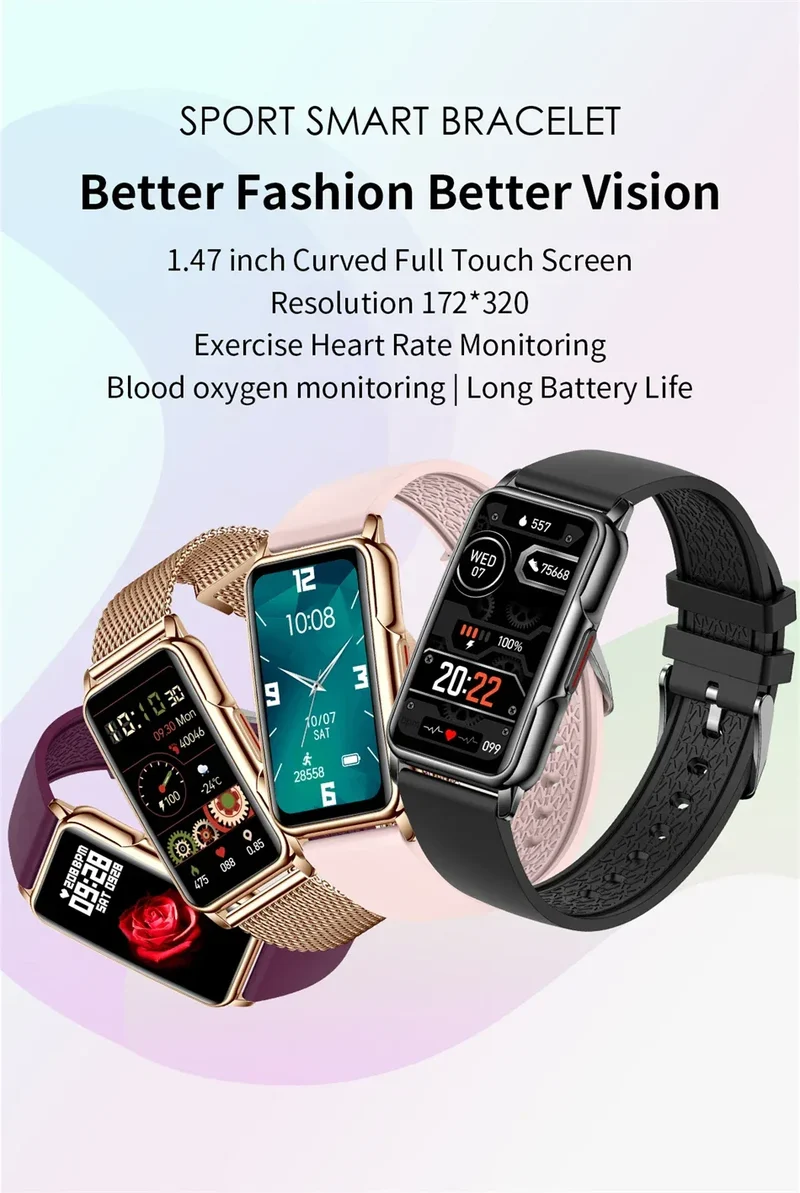 Bluetooth Connected Phone Smart Watch Women Men Music Fitness Sports Bracelet Sleep Monitor Man Waterproof Smartwatch Women+Box