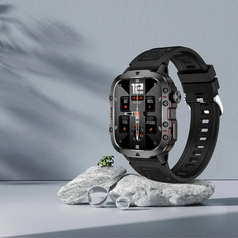 LIGE Outdoor Smart Watch Men 2.01" Screen 3AT Waterproof Watches Bluetooth Call Ai Voice Sport Smartwatch For Android Xiaomi IOS