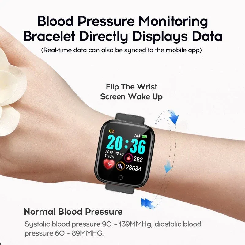 Watch Bluetooth Pro Smart Fitness Tracker Sports Watch Heart Rate Monitor Blood Pressure Smart Watch Bracelet for Android IOS
