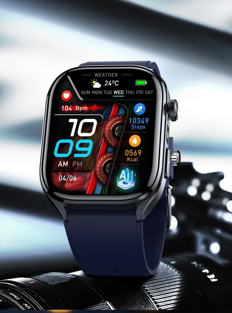 2025 New Accurate ECG Smart Watch Heart Health Analysis Blood analysis Blood Lipid Blood Pressure BT call Smart Watches For Men