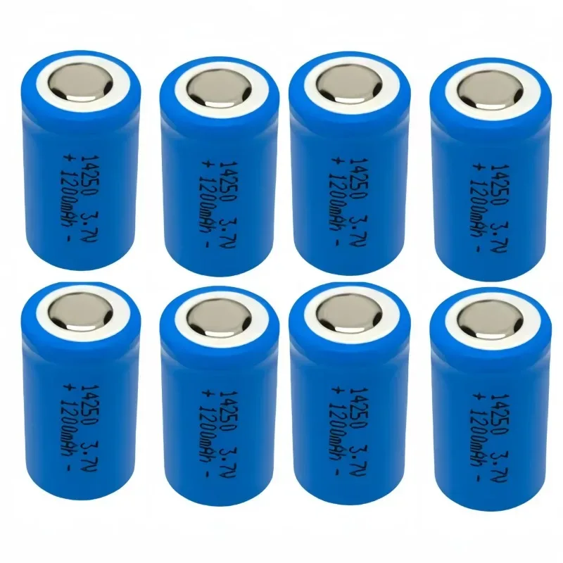 8pcs/lot 14250 rechargeable lithium battery LS14250 ER14250H 1/2-R6 1/2 AA 1200mah rechargeable 3.7V lithium battery