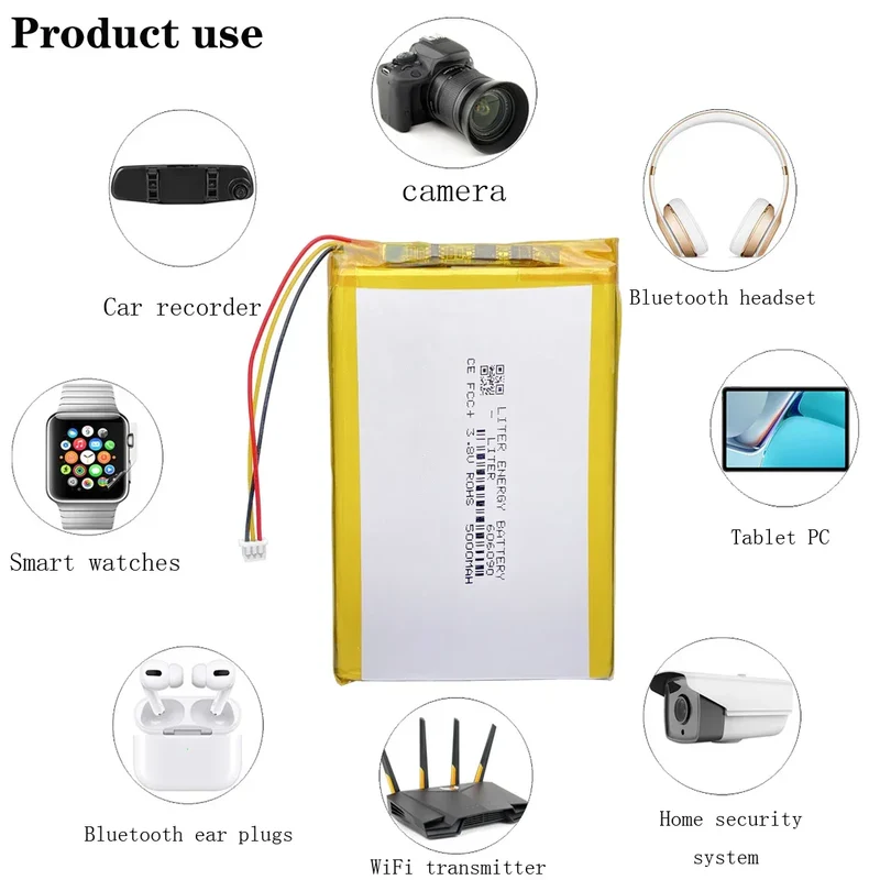 Replace 3.8V 606090 5000mAh Lipo Battery For anbernic RG505 Game machine Open source handheld console