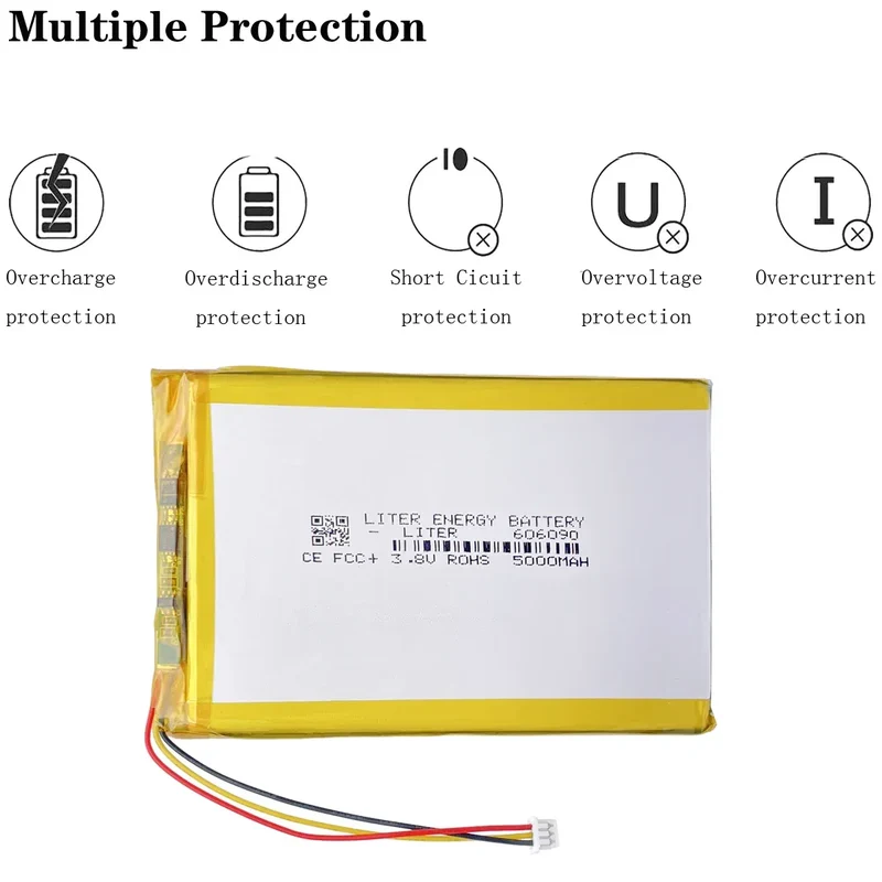 Replace 3.8V 606090 5000mAh Lipo Battery For anbernic RG505 Game machine Open source handheld console