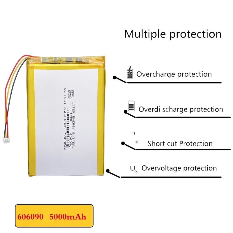 Replace 3.8V 606090 5000mAh Lipo Battery For anbernic RG505 Game machine Open source handheld console