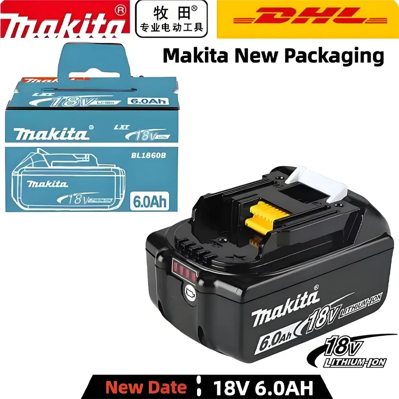 Original Makita 6Ah for Makita 18V Battery BL1830B BL1850B BL1850 BL1840 BL1860 BL1815 Replacement Lithium Battery