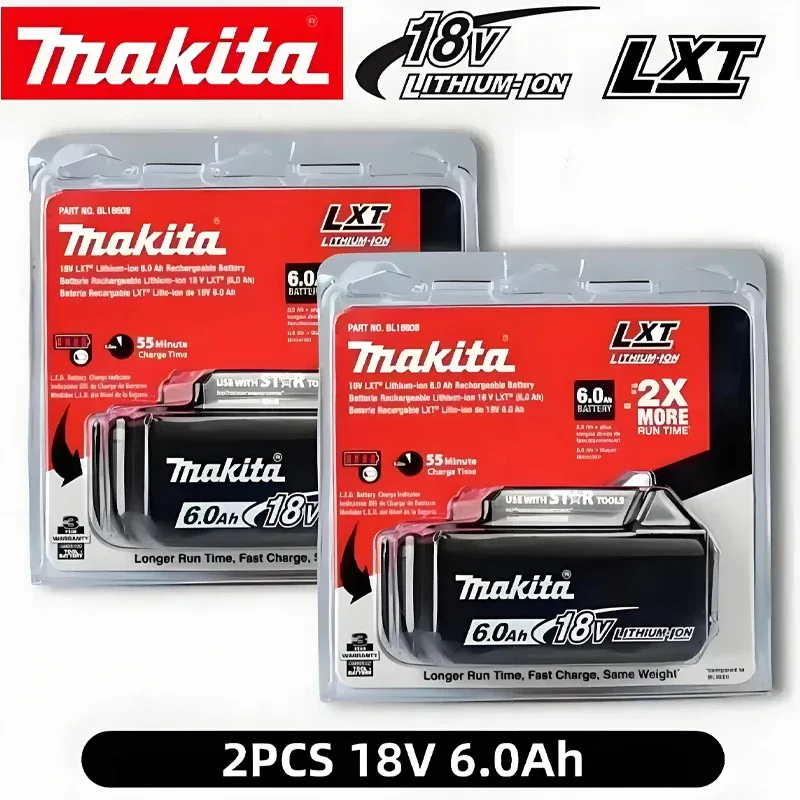 Original Makita 6Ah for Makita 18V Battery BL1830B BL1850B BL1850 BL1840 BL1860 BL1815 Replacement Lithium Battery