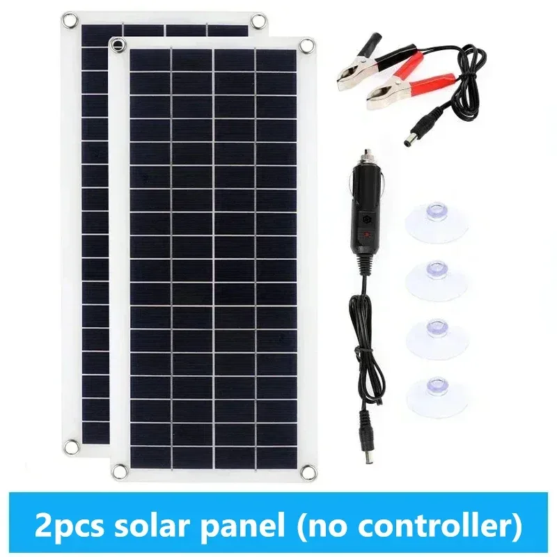 1000W Solar Panel 12V Solar Cell 10A-100A Controller Solar Panel for Phone RV Car MP3 PAD Charger Outdoor Battery Supply
