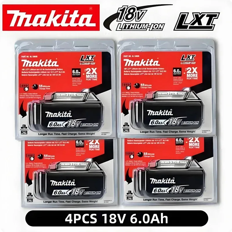 Makita 18V battery for Makita 18V power tools The 18V Makita BL1860B rechargeable battery can replace BL1850B LXT400