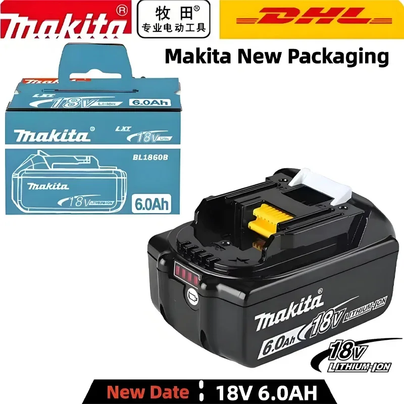 Makita 18V battery for Makita 18V power tools The 18V Makita BL1860B rechargeable battery can replace BL1850B LXT400