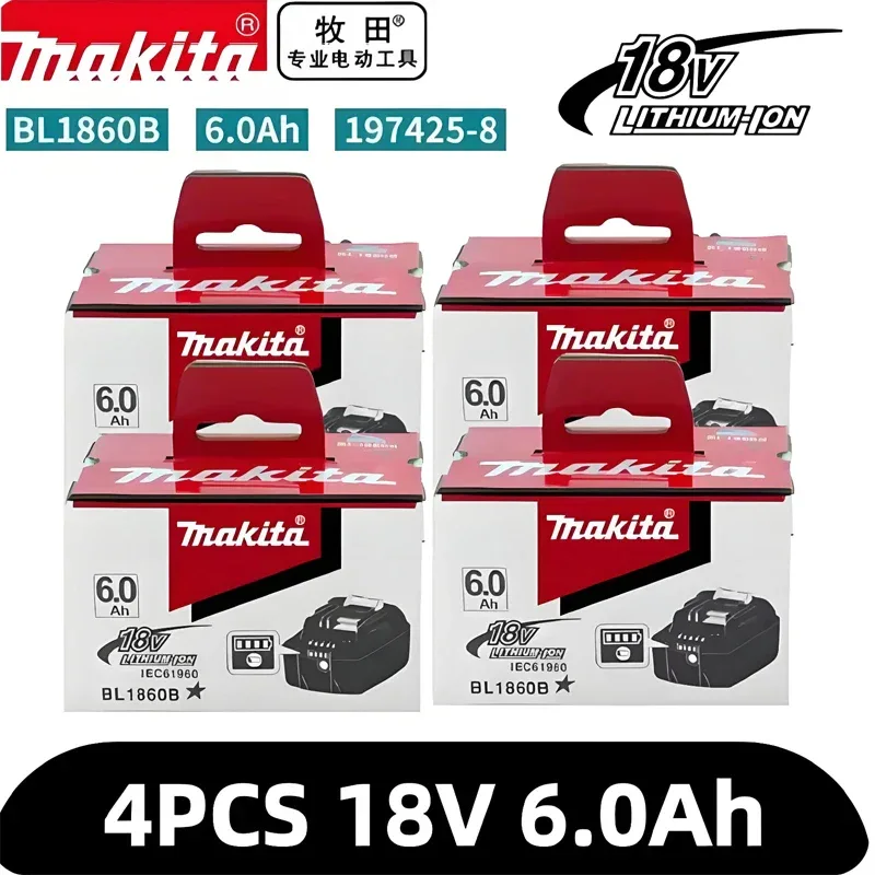 Makita 18V battery for Makita 18V power tools The 18V Makita BL1860B rechargeable battery can replace BL1850B LXT400