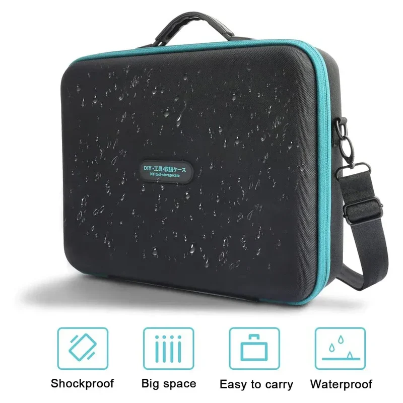 Waitley Portable Tool Battery Storage Case Waterproof accessories box For Makita ect batteries store carry, Can DIY partition