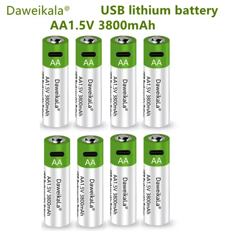 New 1.5V AAA grade lithium-ion battery with 3000mAh capacit USB rechargeable battery suitable forRomote Control LED toy keyboard