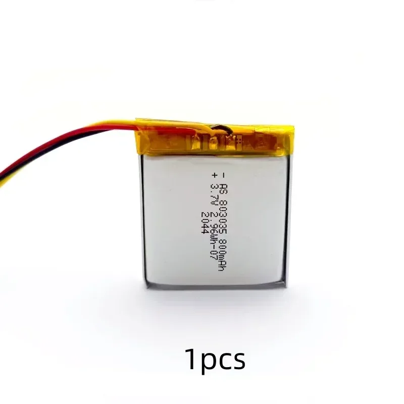 803035 3.7V 800mAh Lithium Polymer Lipo Rechargeable Battery For MP3 MP4 MP5 GPS Mobile Phone Camera Bluetooth Headset Speaker