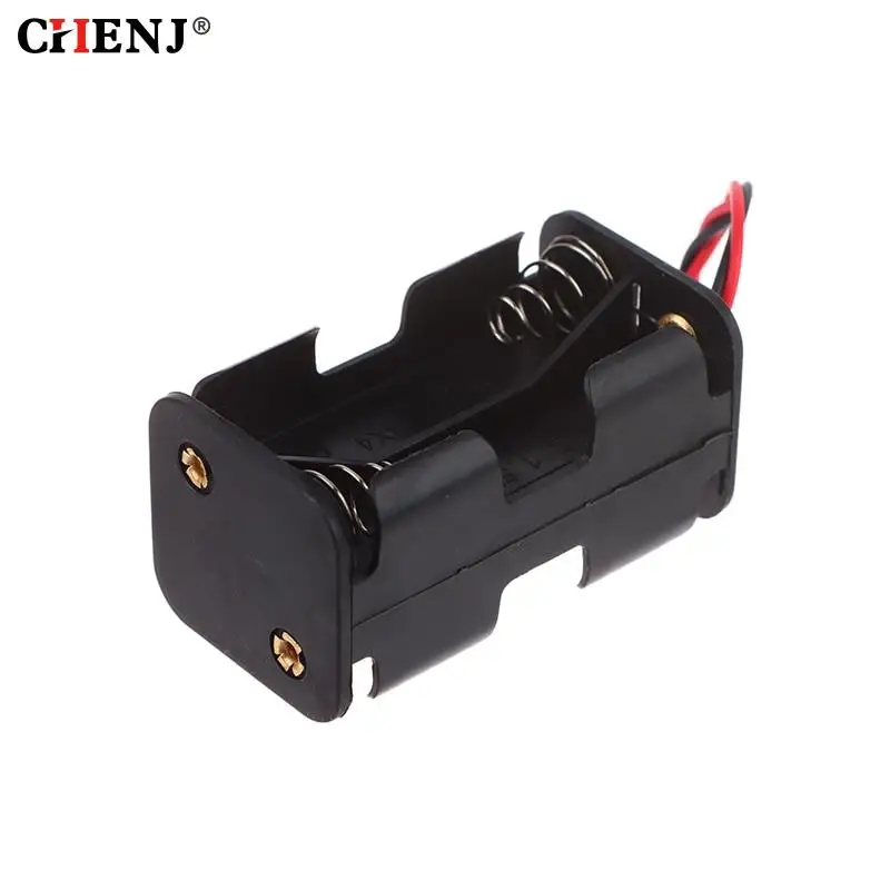 AA Battery Holder 6V for 4 x AA Batteries Plastic Storage Box AA Battery Case Dual Layers With Wire Lead Power Battery Storage