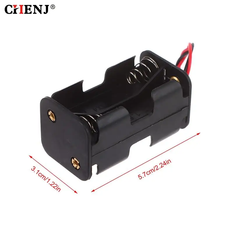 AA Battery Holder 6V for 4 x AA Batteries Plastic Storage Box AA Battery Case Dual Layers With Wire Lead Power Battery Storage