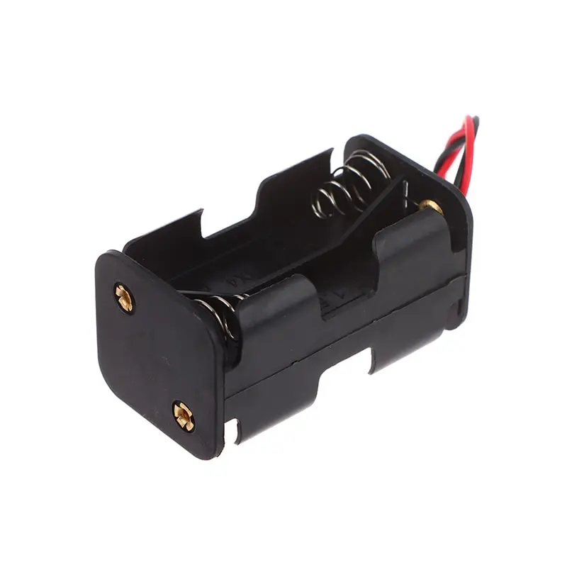 AA Battery Holder 6V for 4 x AA Batteries Plastic Storage Box AA Battery Case Dual Layers With Wire Lead Power Battery Storage