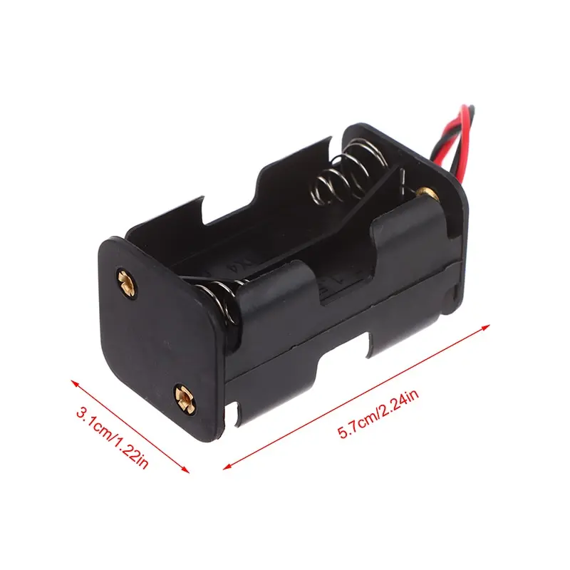 AA Battery Holder 6V for 4 x AA Batteries Plastic Storage Box AA Battery Case Dual Layers With Wire Lead Power Battery Storage