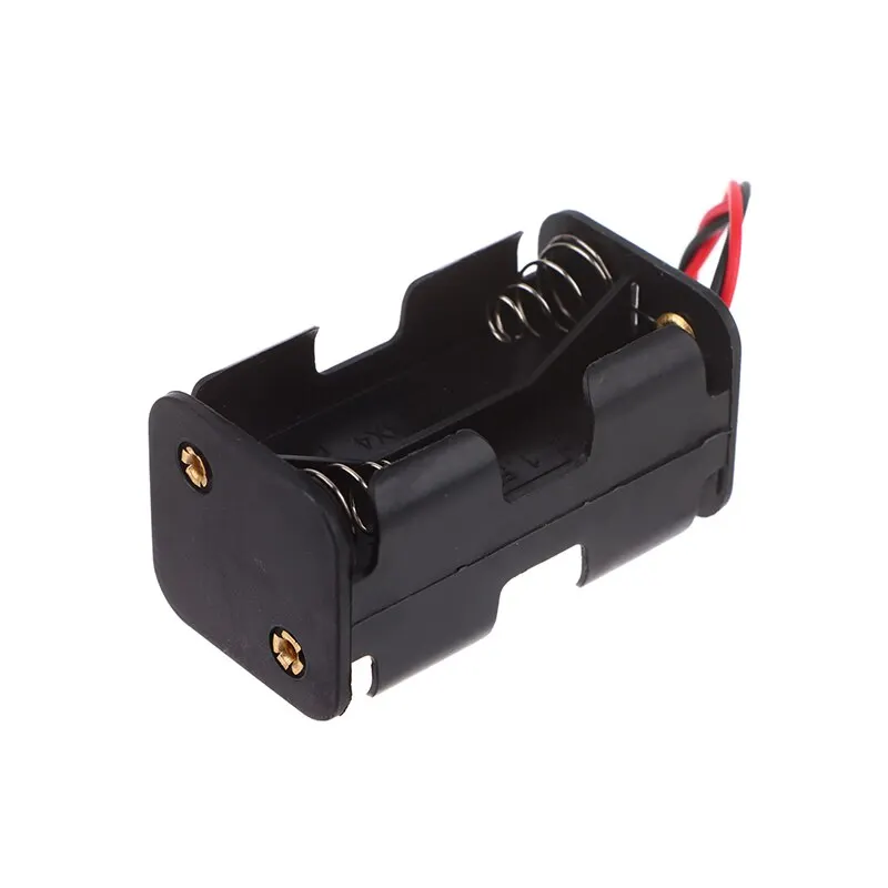 AA Battery Holder 6V for 4 x AA Batteries Plastic Storage Box AA Battery Case Dual Layers With Wire Lead Power Battery Storage