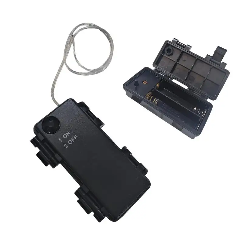 1Pcs 2 Sections AA Battery Holder 3V No.5 Waterproof And Dustproof Battery Cartridge With ON-OFF DIY Accessories