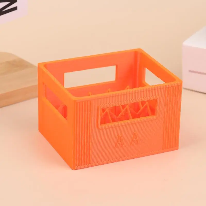 3D Printed Beer Crate Style Battery Storage Case No. 5 Aa No. 7 Aaa Battery Basket Stackable Batteries Storage Box Home Decor