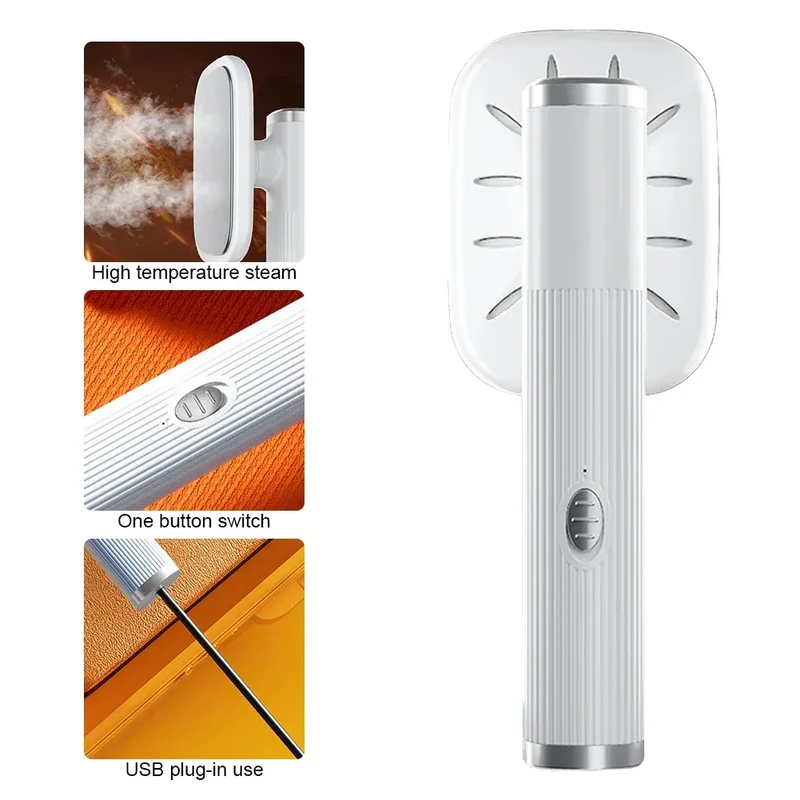 Handheld Iron Steamer 360° Ironing Household Steam Iron USB Powered Small Garment Steamer for Fabric Clothes Ironing