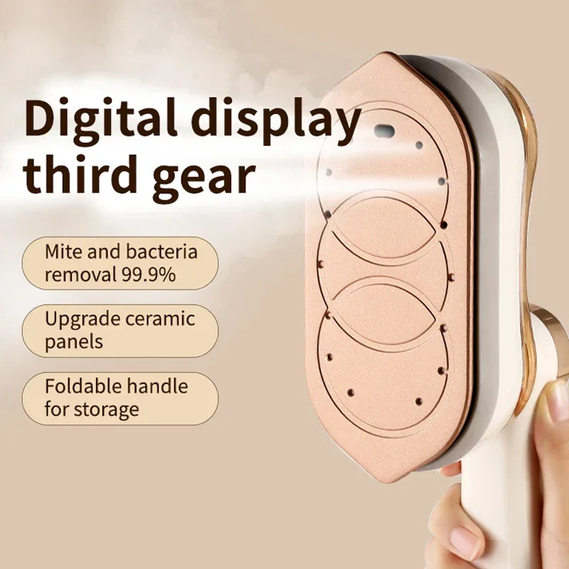 1200W Portable Handheld Steam Iron High Power Three-speed Garment Steamer Touch Screen Rotary Electric Iron Travel Steam Iron