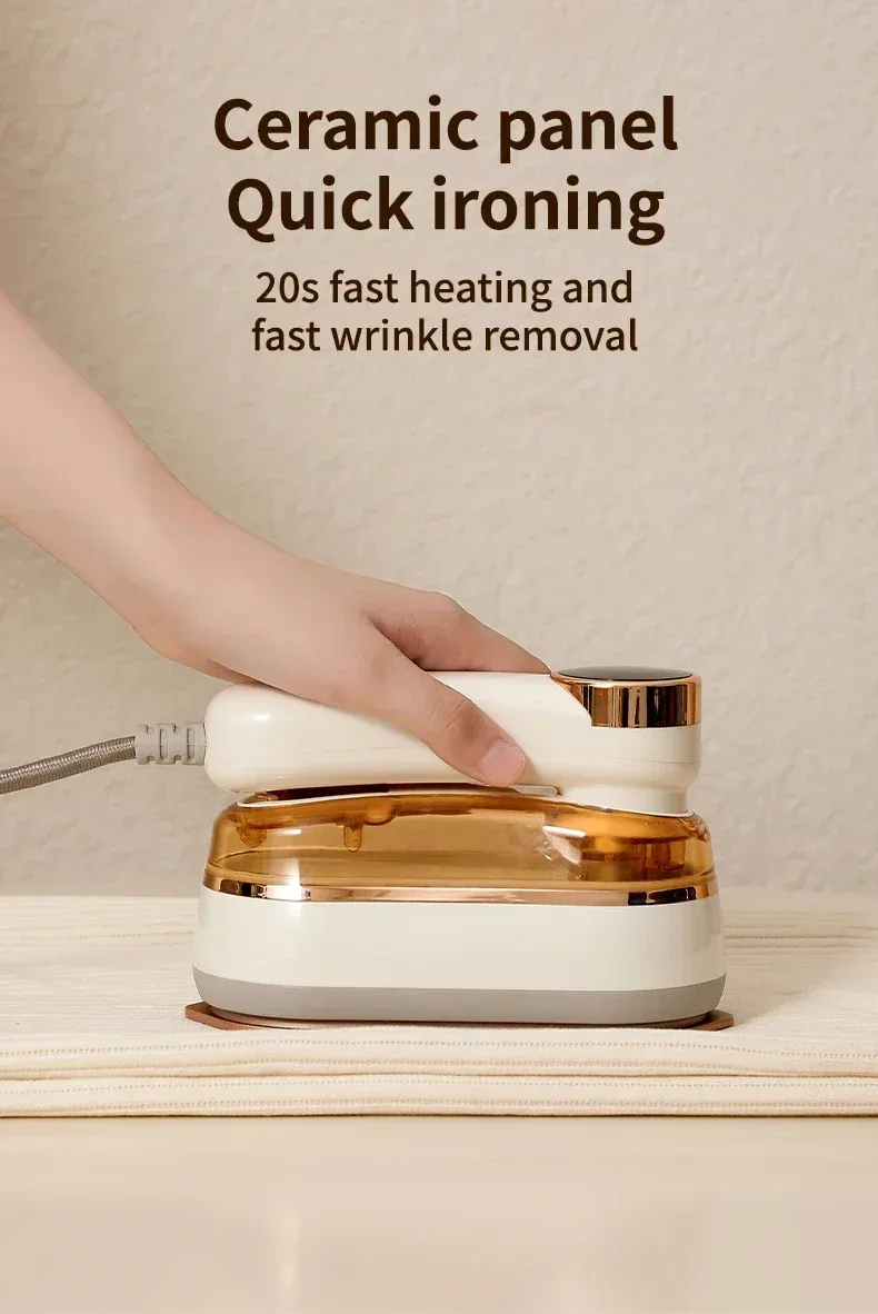 1200W Portable Handheld Steam Iron High Power Three-speed Garment Steamer Touch Screen Rotary Electric Iron Travel Steam Iron