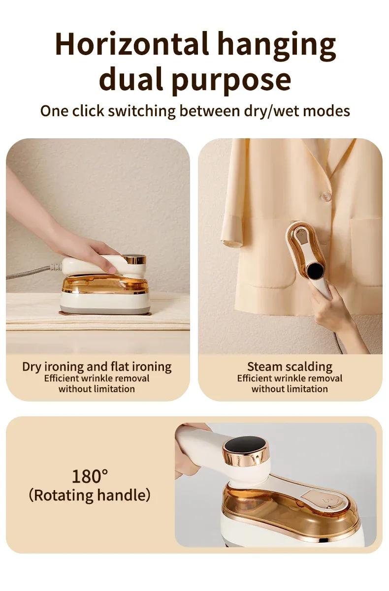 High Power Handheld Steam Iron 1200W Household Three-speed Garment Steamer Portable Travel Electric Iron