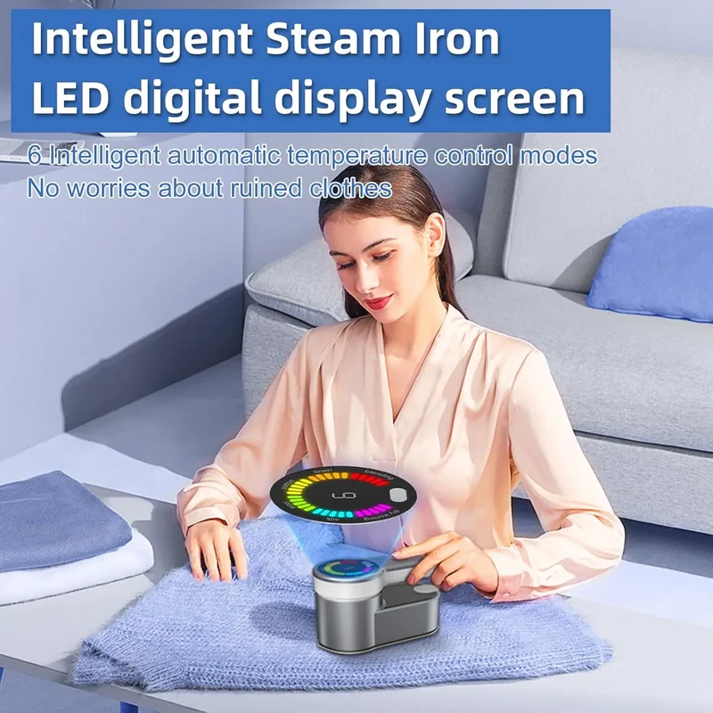 New Intelligent Steam Ironing Machine Portable Travel Steamers for Clothes LCD Diplay Screenc Mini Handheld Garment Iron Steamer