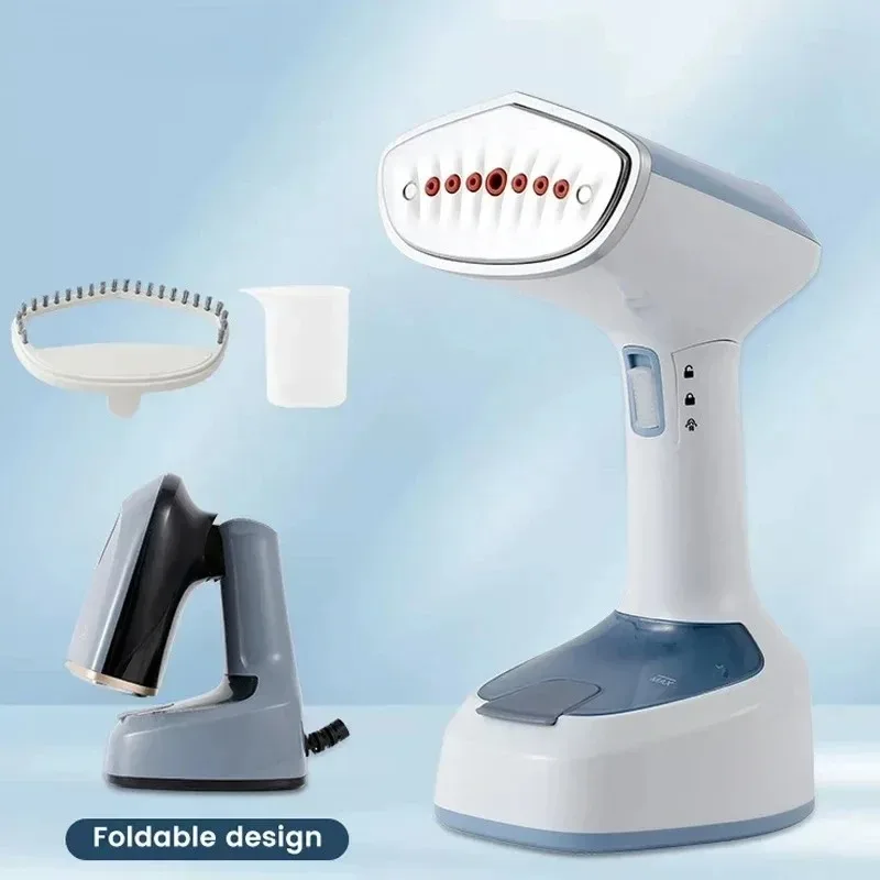 1500W Foldable Electric Fabric Steamer Fast-Heat Handheld Steam Iron for Home Travel Garment Care