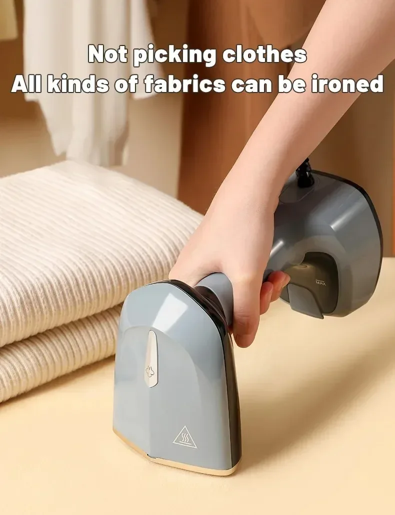 1500W Foldable Electric Fabric Steamer Fast-Heat Handheld Steam Iron for Home Travel Garment Care