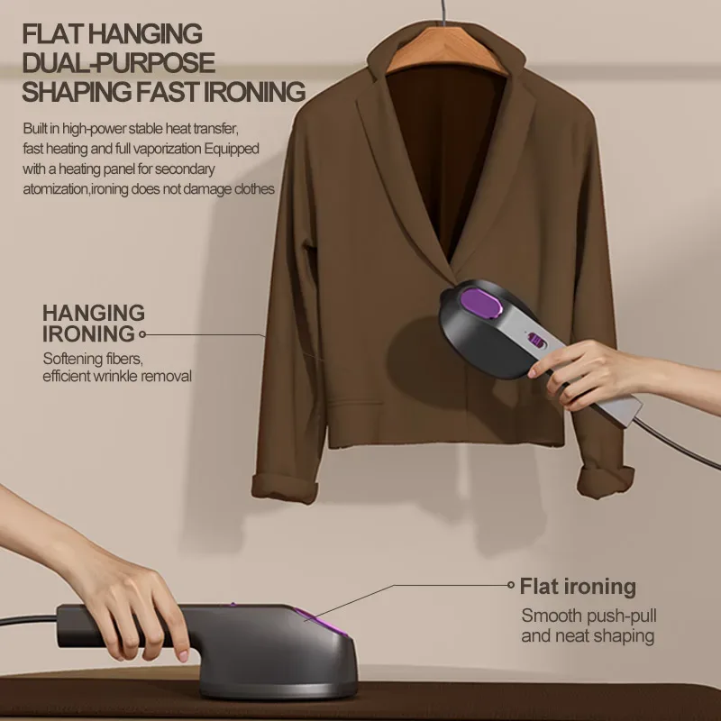 Multi functional handheld iron USB mini hanging iron fast heating travel with handle home clothing fabric ironing machine