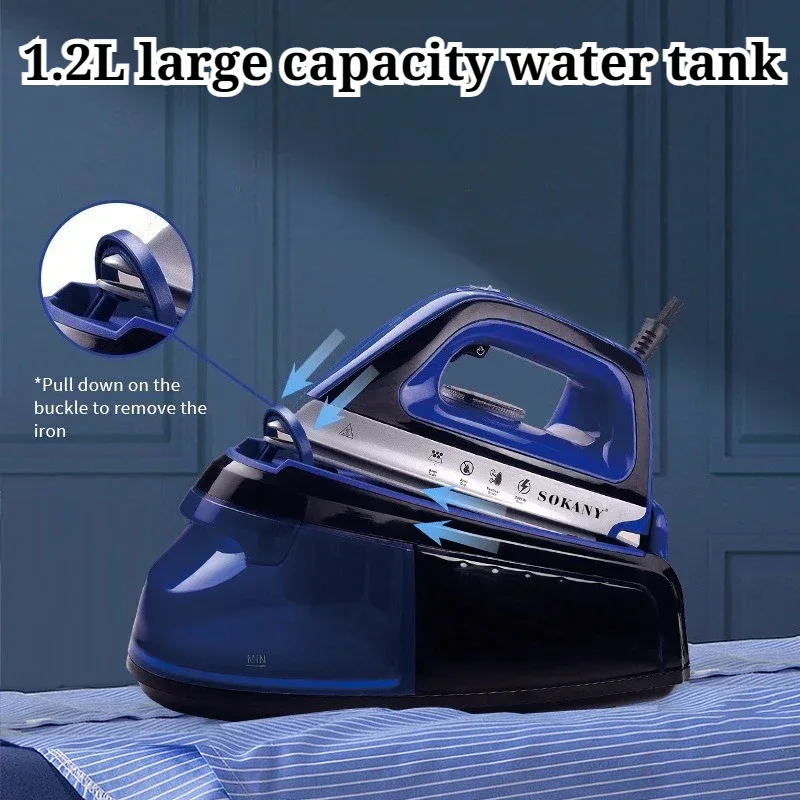 Large Capacity Water Tank Handheld Electric Irons Powerful Steam Faster Ironing Widened Panel Clothes Steam Iron Home Appliances