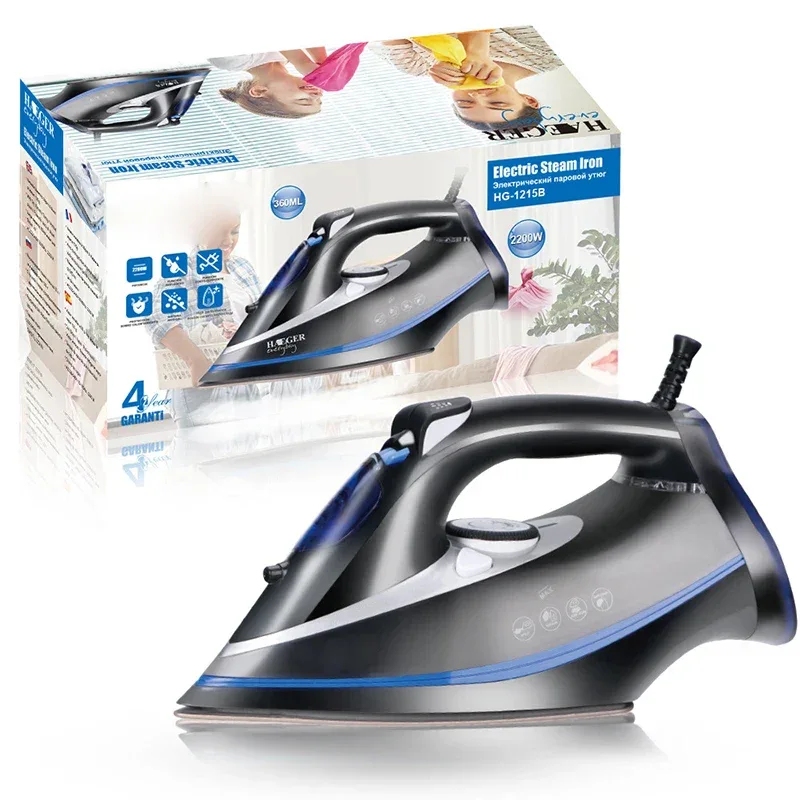 Electric Steam Iron Home Appliance Handheld Cloth Iron for Clothes Ceramic Plate Large Steam 2200W for household