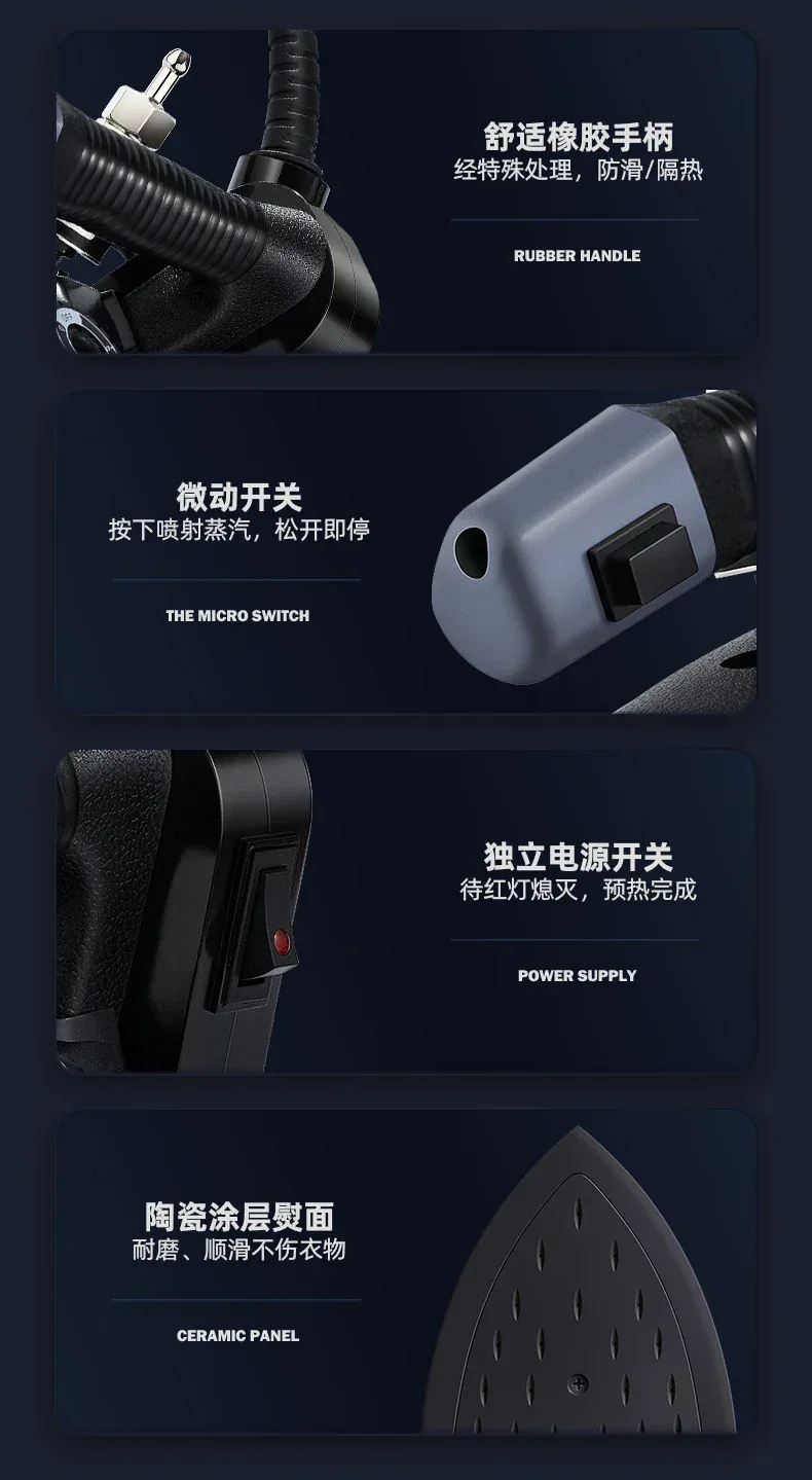 Steamer for clothes Industrial Vintage electric Steam iron Handheld steamer iron Automatic clothes iron steamer home appliances