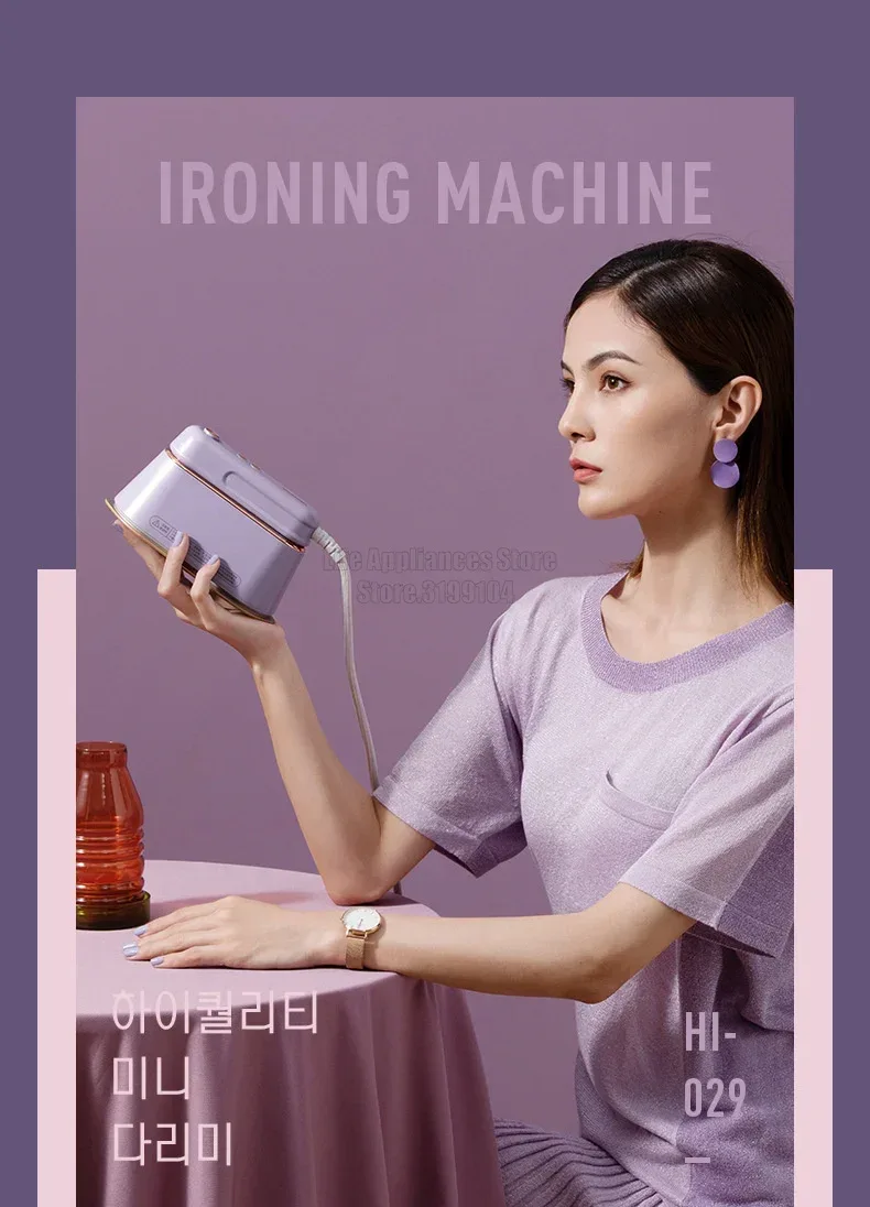 DAEWOO Portable Steam Iron Mini Electric Garment Steamer Clothes Hanging Machine For Travel Business Trip HI-029